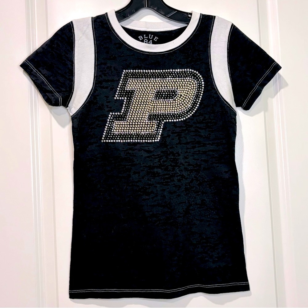 Blue 84 Purdue University Women’s Rhinestone T-Shirt Size Small